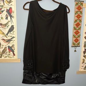 Bailey44 Leather Open Sleeve Dress
